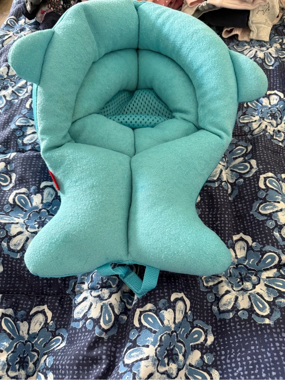 Kids Teal Head Support Pillow Bath Time